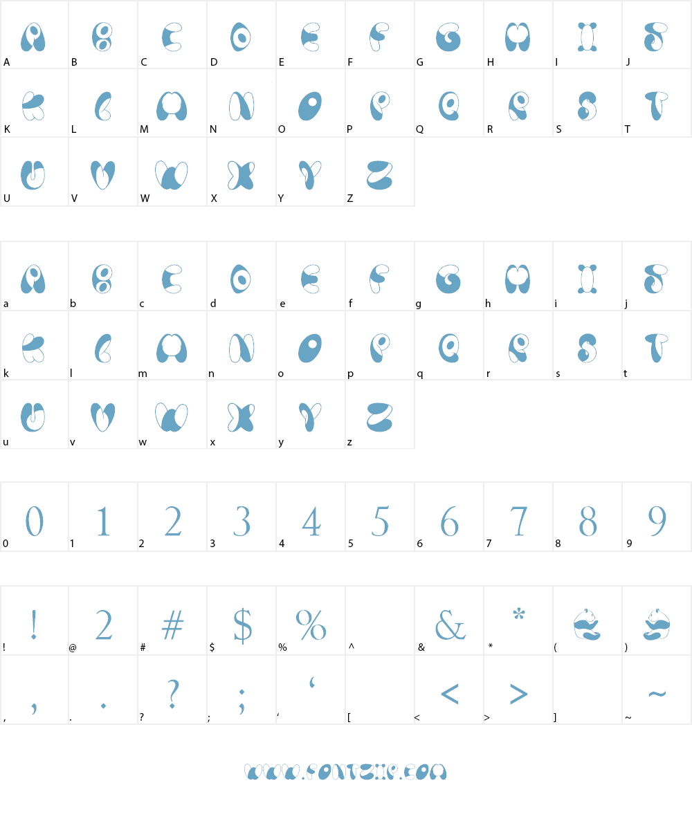 Panda Spots Font Character